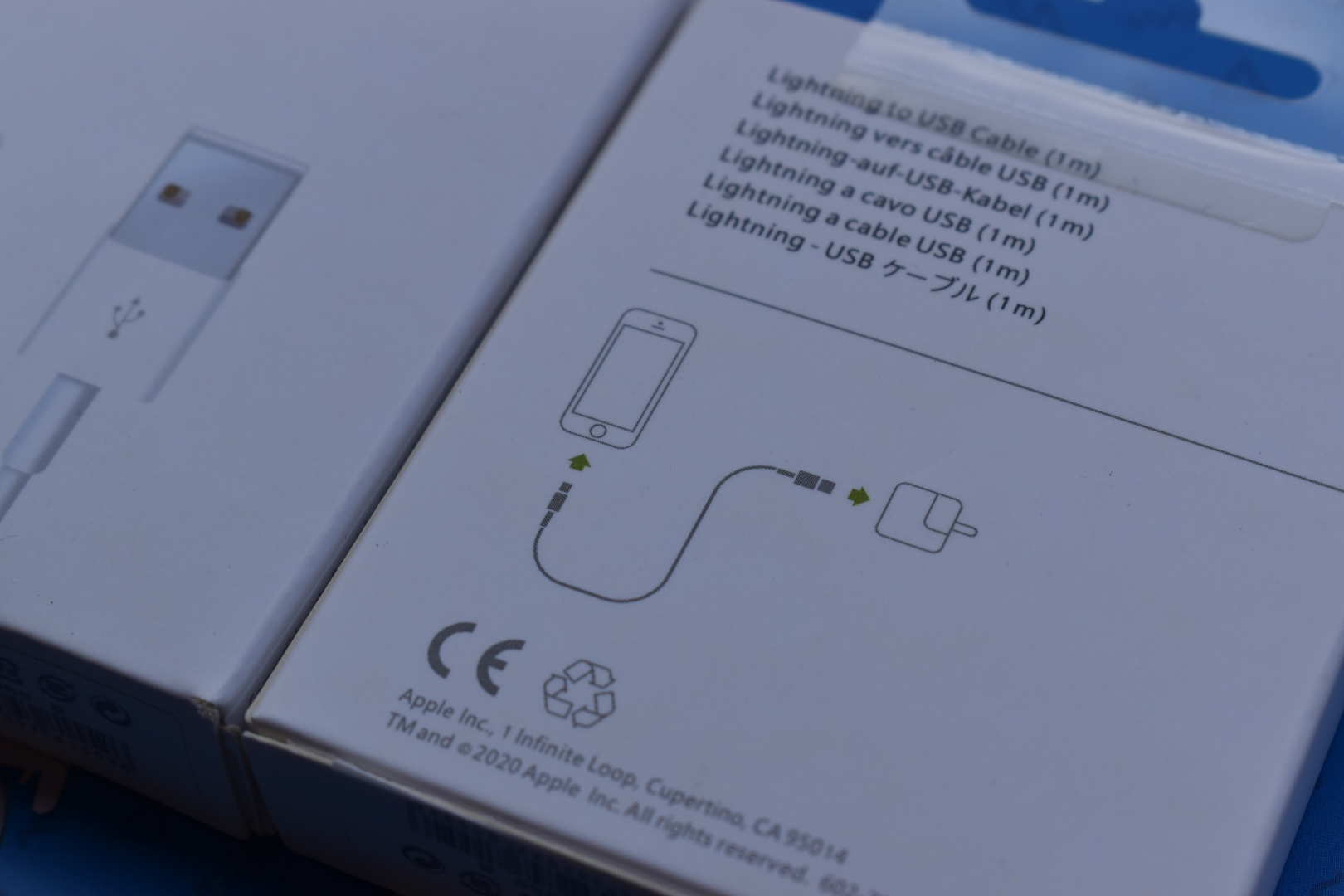 Cable APPLE USB a Lightning de 1.0 Metro Blanco